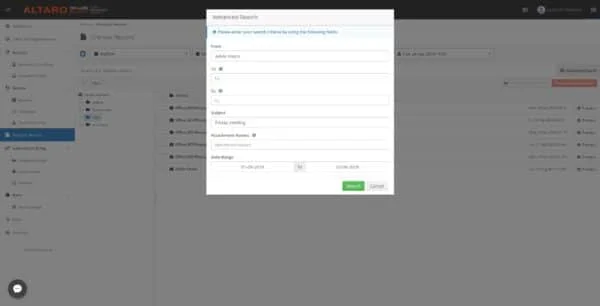 Altaro Office 365 Backup - Advanced Search